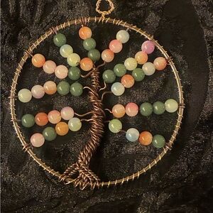 Colorful Beaded Tree of Life wall Hanging